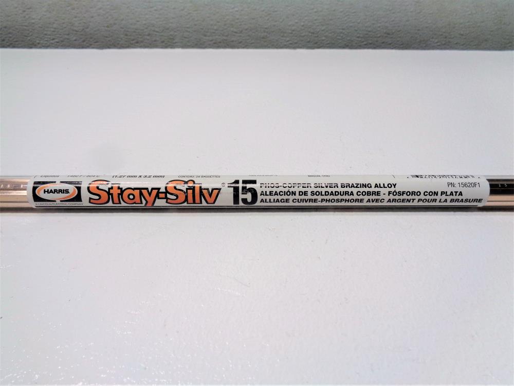 LOT (2) Harris Stay-Silv 15 Phos-Copper Silver Brazing Alloy Sticks .050" x 1/8"